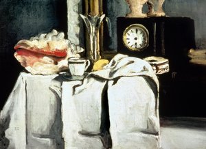 黒大理石の時計、1870年頃